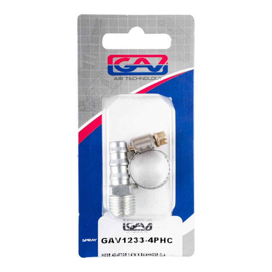 Gav Hose Adaptor 1/4'm X 8 Mm+Hose Cla