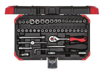 Socket Ged Red Set 1/4`` 4 14 Mm+Bits46 Pce