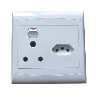 Socket Wall 4x4 1x15 A,1x5 A Hor 1085