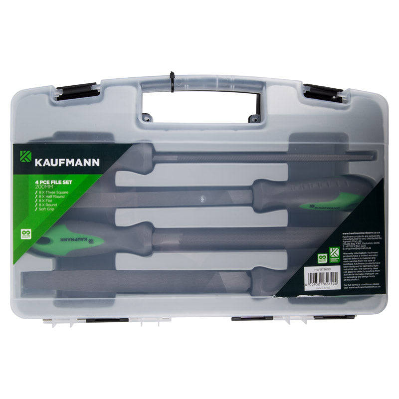 Kaufmann File Set 4 Pcs 200 Mm
