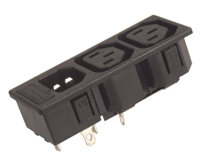 C13 2x Iec Socket + C14 Iec Plug Iec Connector K241560
