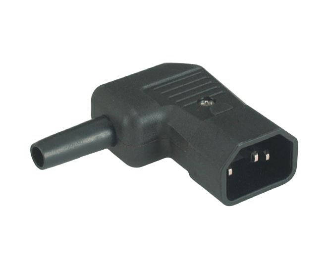 C14 Iec R/A Plug Adpater Re Wire Black K24174