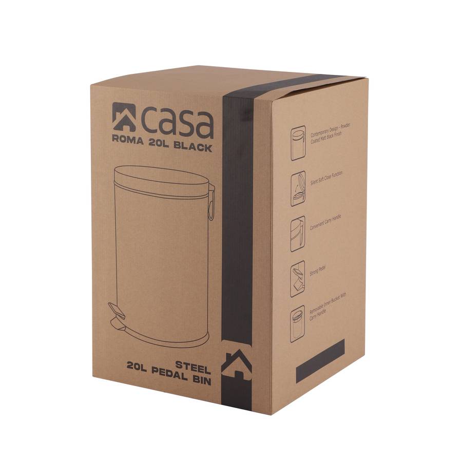 Casa 20 L Steel Pedal Bin Roma