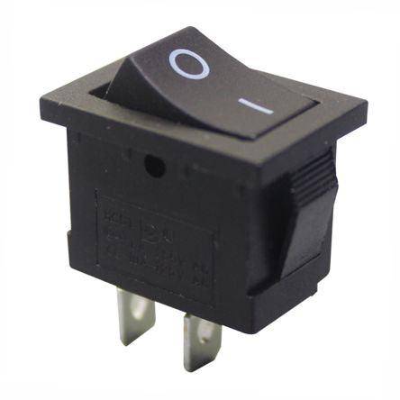 Rocker Switch Mini Spst 6 A Black P/Fit 13x19mm Debulk Kcd1 2 101