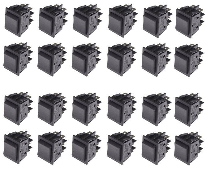 Rocker Switch Dpdt (On) Off (On) 33x25mm 50/Box Kcd2 3 223