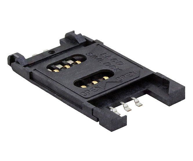 Sim Card Socket Smd Hinged 6 Pin Kf 014