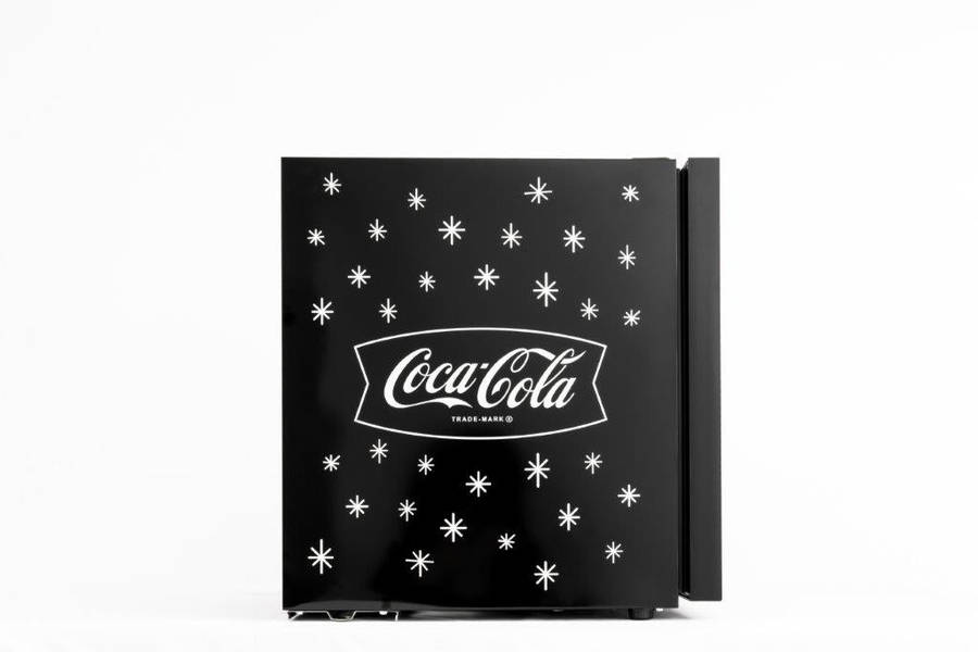 Husky 46 L Counter Top Beverage Cooler W/ Glass Door Coca Cola Black