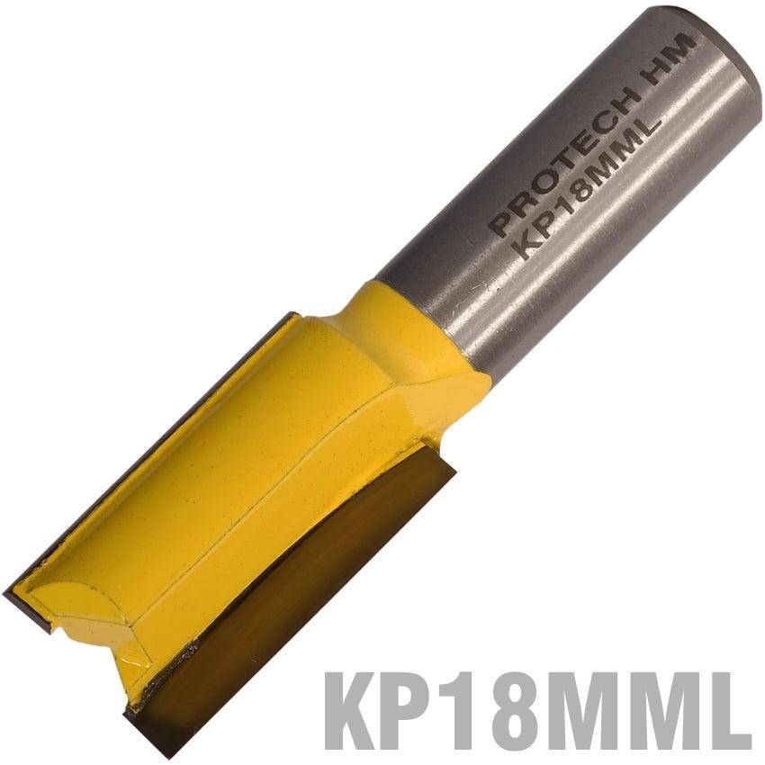 Pro Tech Straight Bit 18 Mm X 32 Mm Cut 2 Flute Metric 1/2' Shank