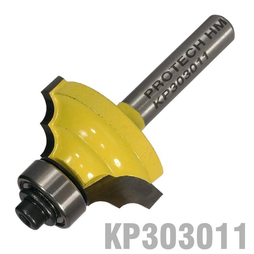 Pro Tech Double Round Bit 1 1/8' X 1/2' Radius 5/32' 1/4' Shank