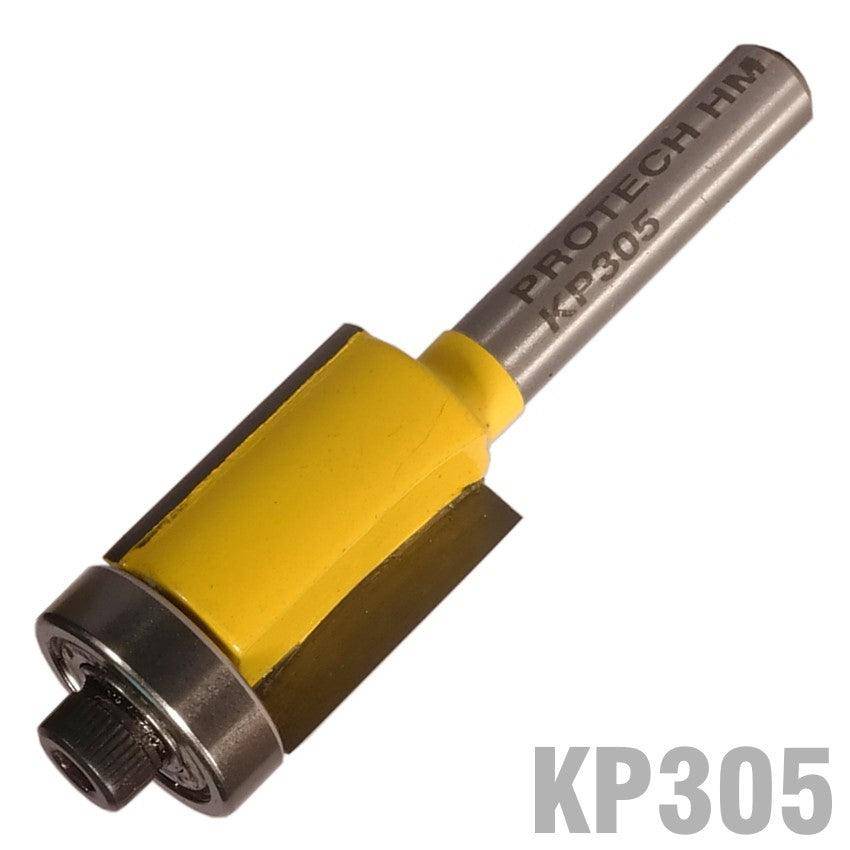 Pro Tech Trim Bit 16 Mm X 20 Mm With Bottom Bearing 1/4' Shank