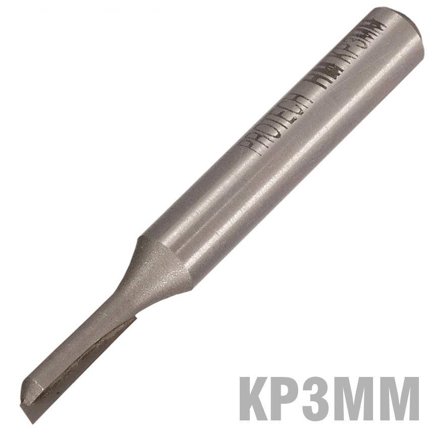 Pro Tech Straight Bit 3 Mm X 13 Mm Single Flute Metric 1/4'shank