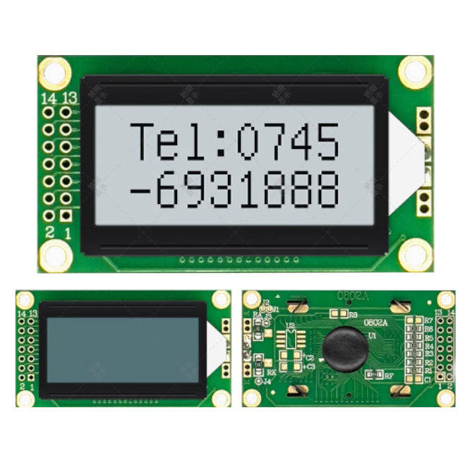 Lcd Display Module 2x8 5 Vdc 2 L 8 Ch 58.5x32.5mm Lcd0802 5 V