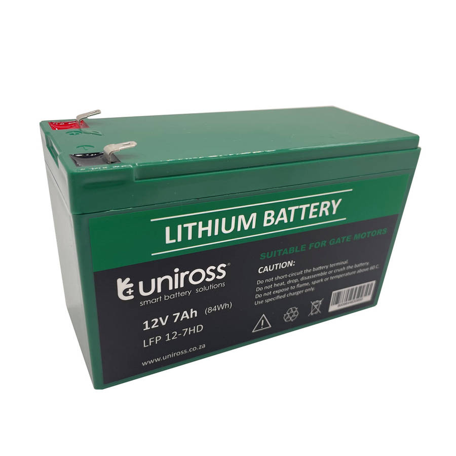 Uniross Battery Lithium 12 Volt 7 Amp Hour