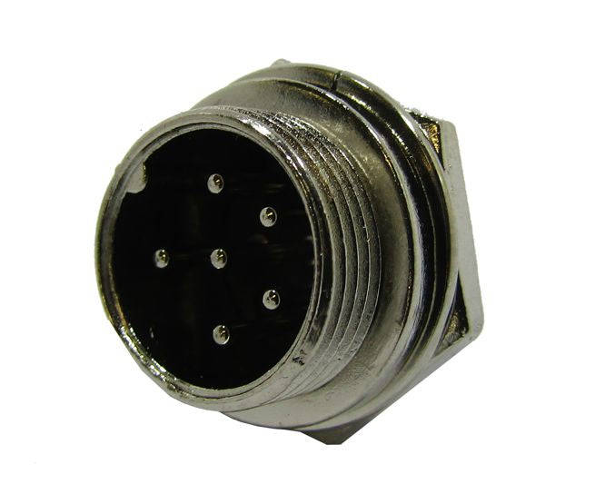 M13 7 W Mini Mic Panel Mount Plug Gx12 7 P