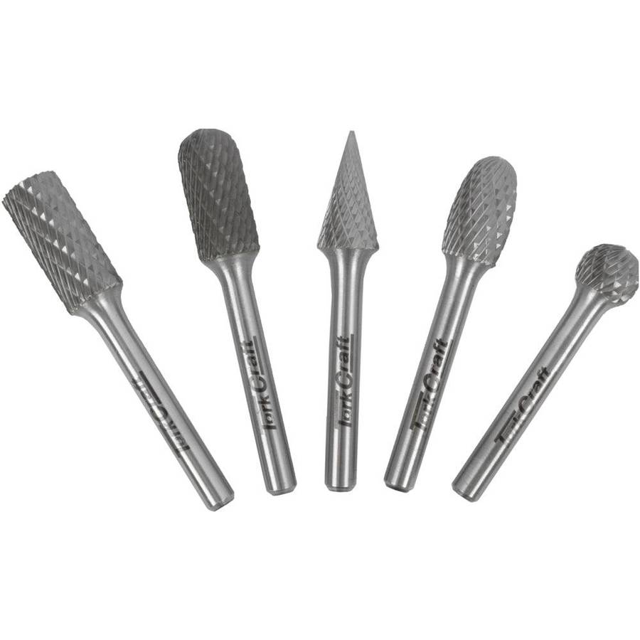 Tork Craft Rotary Burr Set 5 Pc Asstd 12 Mm Dia Tungsten
