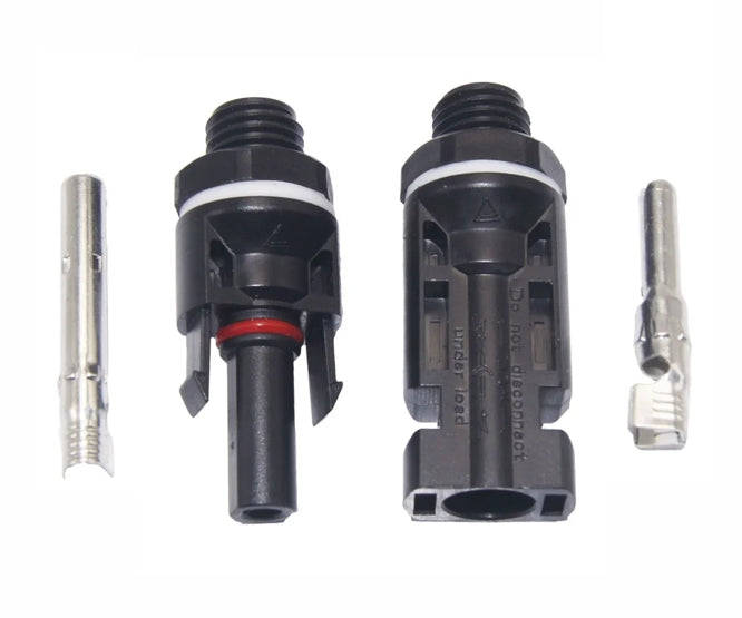 Panel Mount Solar Conn. Set Plug & Socket With Nuts Mc4 Pm Set