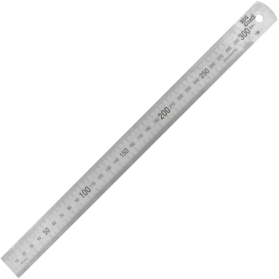 Tork Craft Stainless Steel 300 X25 X1.0 Mm Ruler