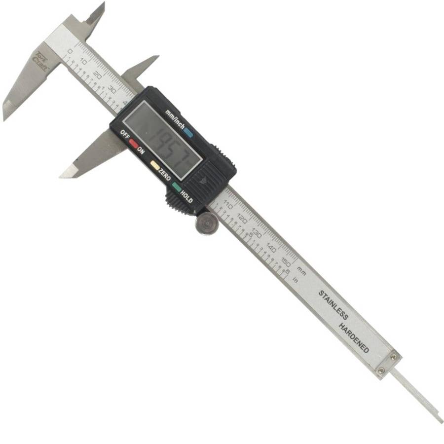 Tork Craft Vernier Digital 150 Mm Memory Hold S/Steel 0.01 Mm Acc. Metric / Inch