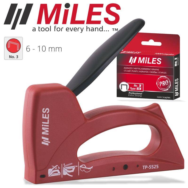 Miles Staple Gun Kit Abs Body Incl 22 G 8 Mm Jt21 Stap Reload Ind