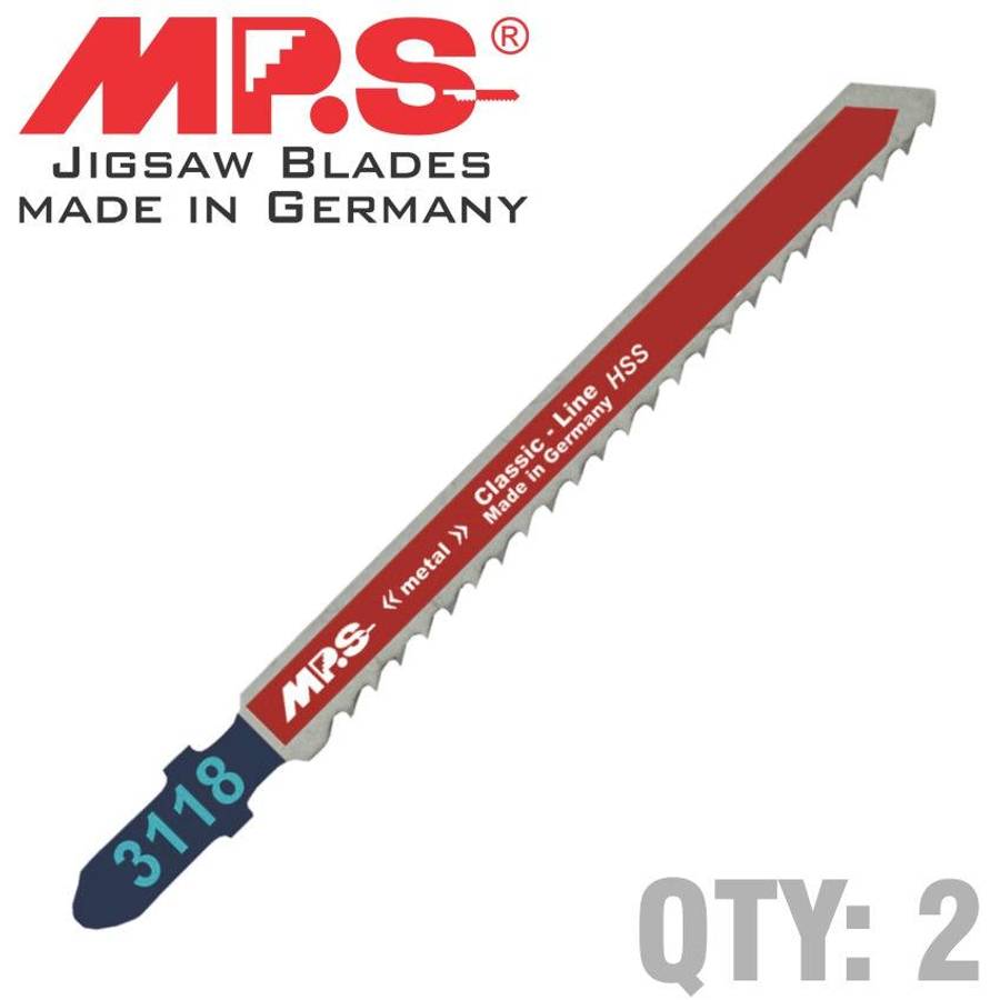 Mps Jigsaw Blade Alum./Plas. 100 Mm 8 Tpi T Sh. T127 D