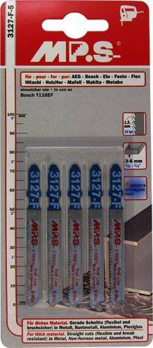 Mps Jigsaw Blade T Shank 75 Mm Metal 18 Tpi T118 Ef