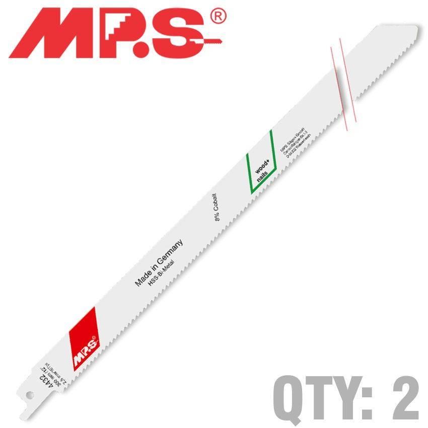 Mps Sabre Saw Blade 10 Tpi 300 X 280 Mm Metal 2/Pk