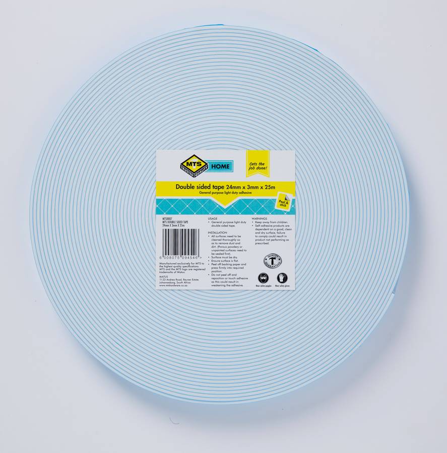 Mts Home Double Sided Tape 24 X3 X25 M