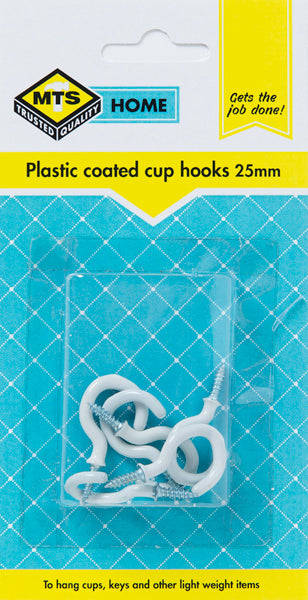 Mts Home Cup Hooks P/Coated 25 Mm P/6