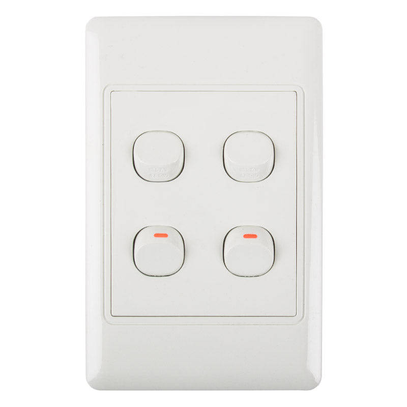 Nexus Light Switch With Cover 16 Amp 4 X2 1 Way 4 L