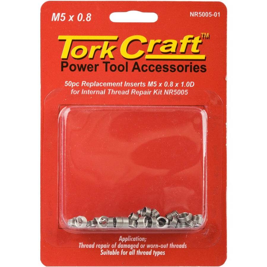 Tork Craft Thread Repair Kit M5 X 0.8 X 1.0 D Repl. Inserts For Nr5005