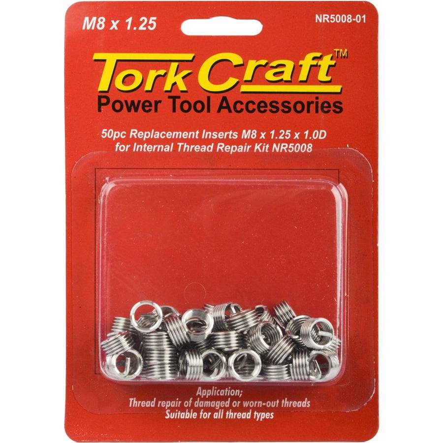 Tork Craft Thread Repair Kit M8 X 1.25 X 1.0 D Repl. Inserts For Nr5008