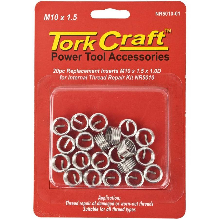 Tork Craft Thread Repair Kit M10 X 1.5 X 1.0 D Repl. Inserts For Nr5010