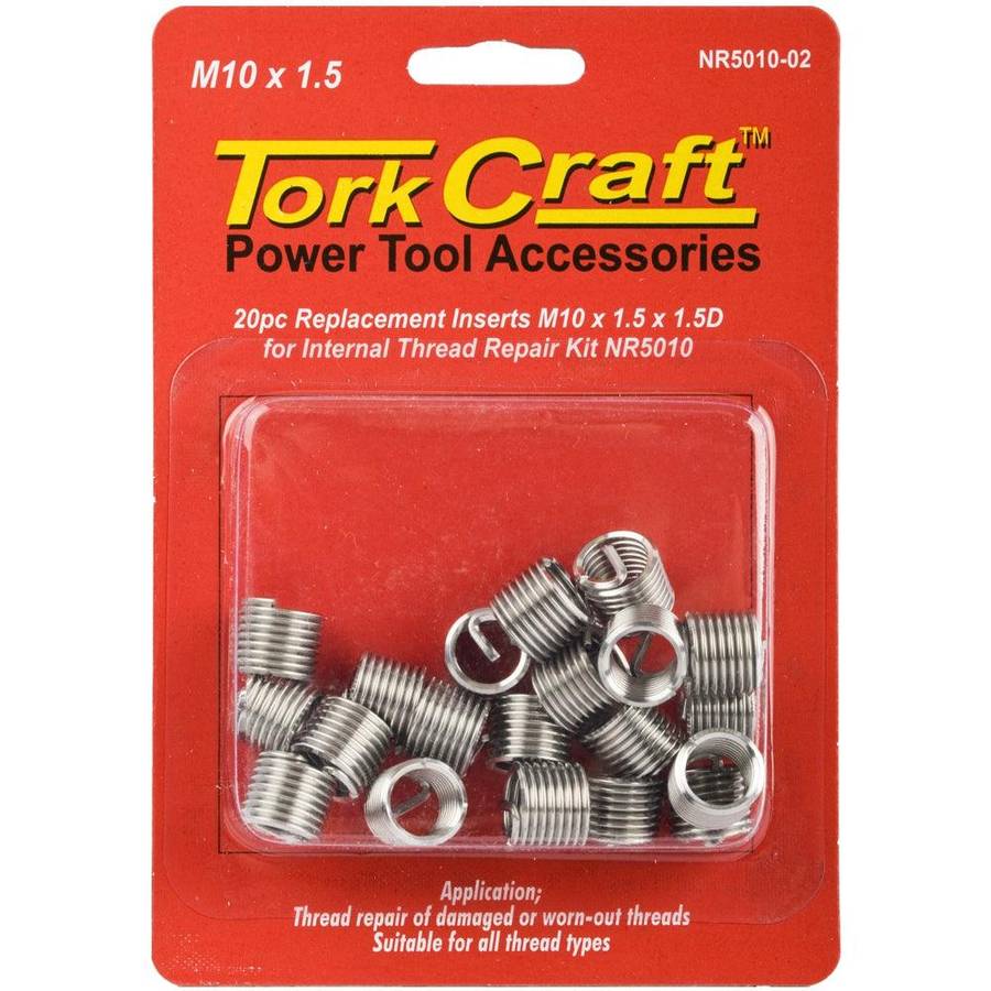 Tork Craft Thread Repair Kit M10 X 1.5 X 1.5 D Repl. Inserts For Nr5010