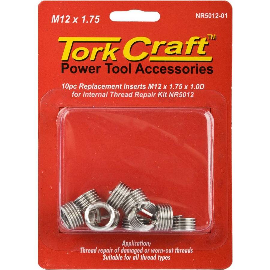 Tork Craft Thread Repair Kit M12 X 1.75 X 1.0 D Repl. Inserts For Nr5012