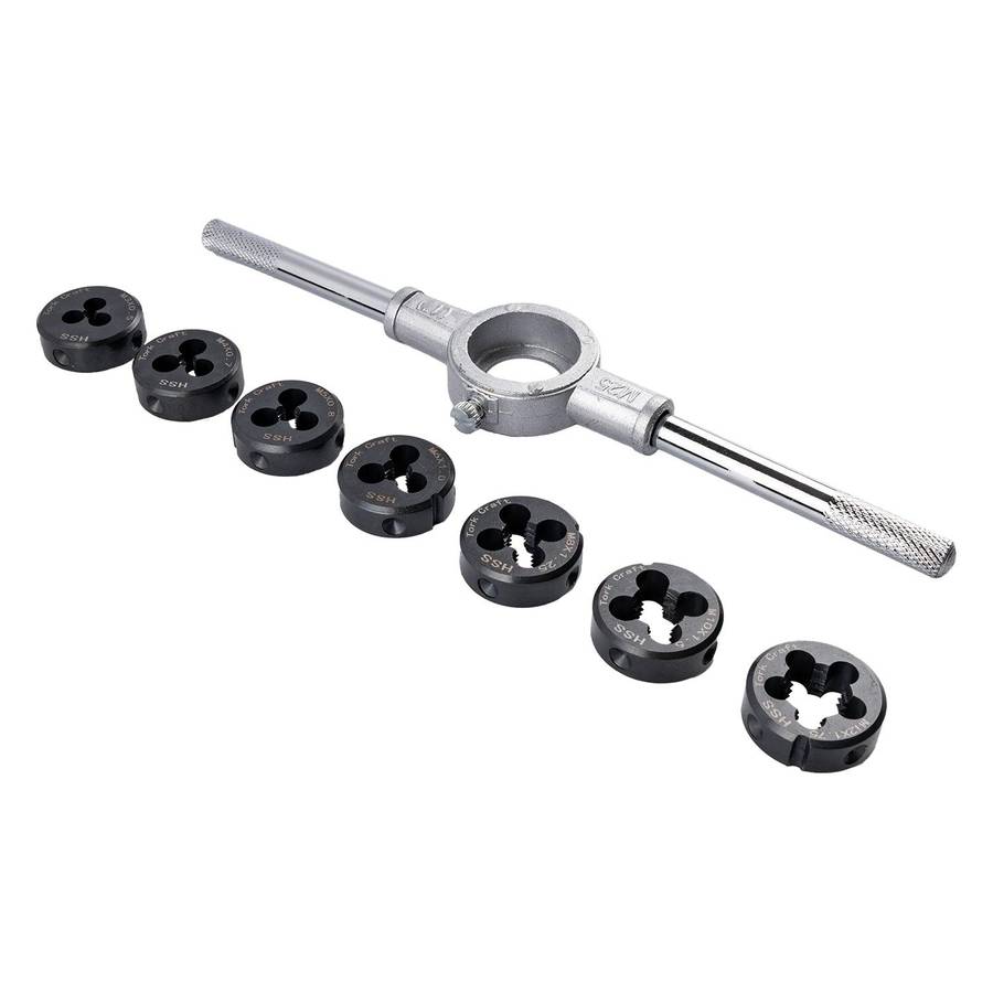 Tork Craft Die Hss M3 M12 And Die Holder Set 8 Pce 3 12 Mm Carded