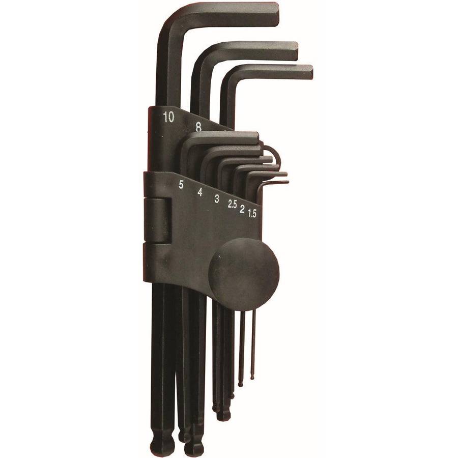 Tork Craft Hex Key Set 9 Pc Ball Point 1.5 10 Mm Carded Cr V