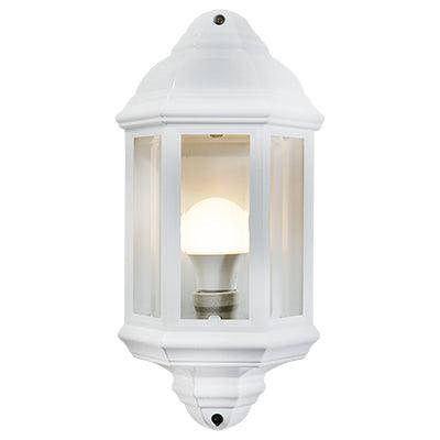Lantern 3 Panel Half Wall White 1x E27
