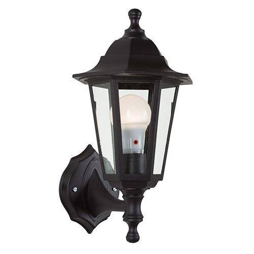 Plastic Lantern 6 Panel Up & Down Facing Black