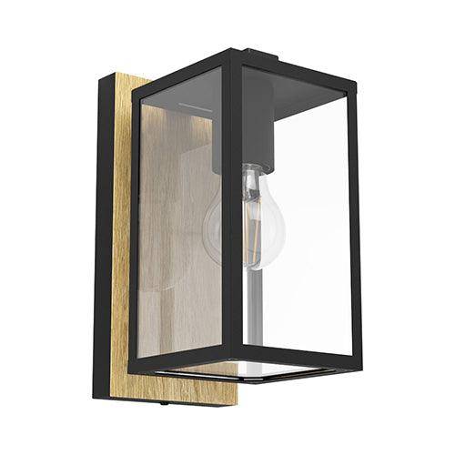 Eurolux Budrone Outdoor Wall Light Black E27 1x40w