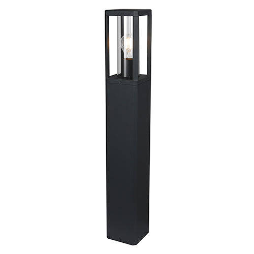 Eurolux Bhok Square Ali Outdoor Bollard With Clear Glass