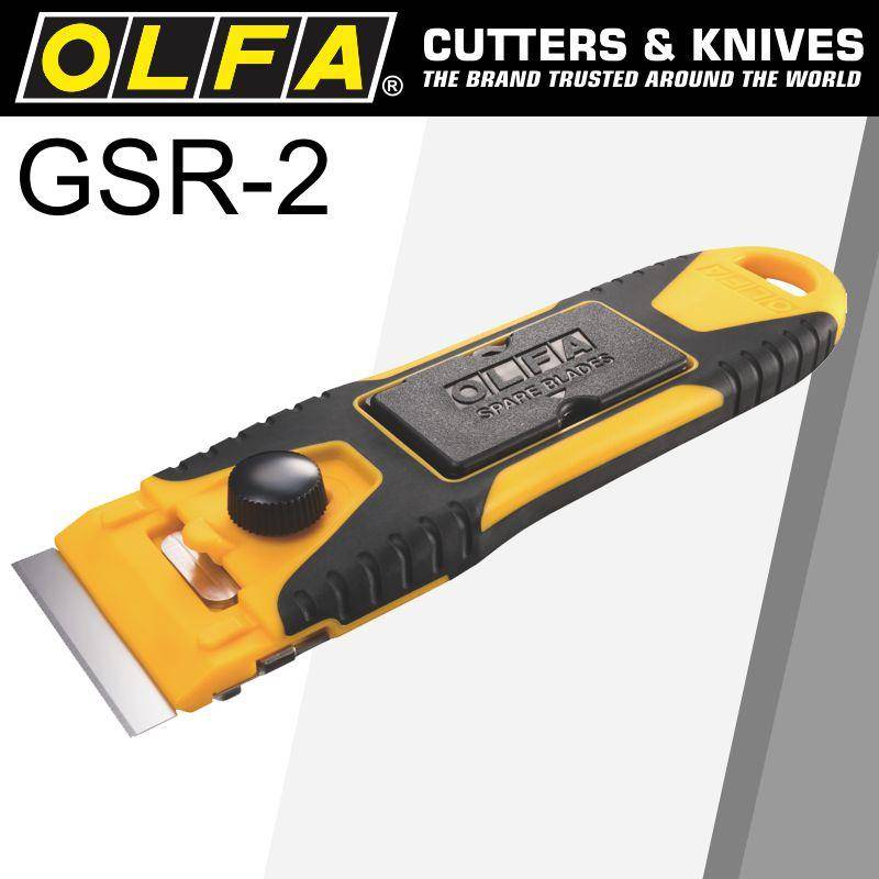 Olfa Olfa Compact Slim Glass Scraper S/Steel Blade 40 Mmx18 Mm Inc 6 Blades