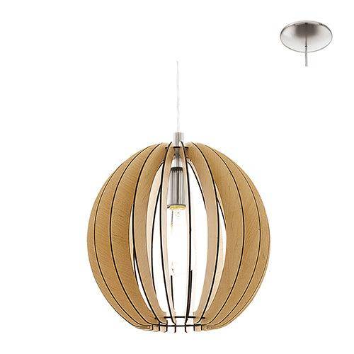 Cossano Pendant Maple & Satin Chrome