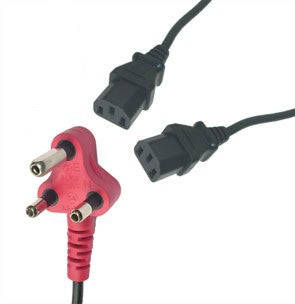 Dedicate Lead Sa Plug Top 2x Iec Socket 2.8 M Bk Pc 6 D2 Hbk 2.8