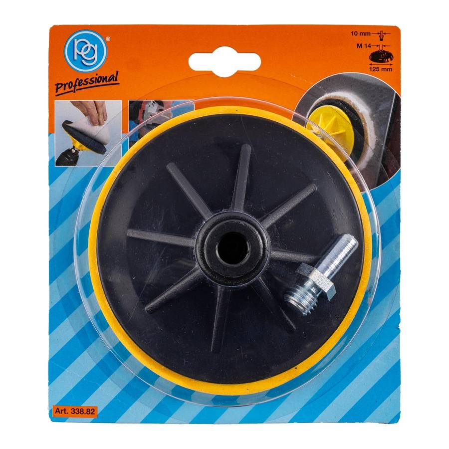 Pg Backing Pad Hook & Loop 125 Mm 14 M + Arbor