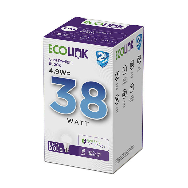 Ecolink Globe Led 4.9 W Pin Type Cool White