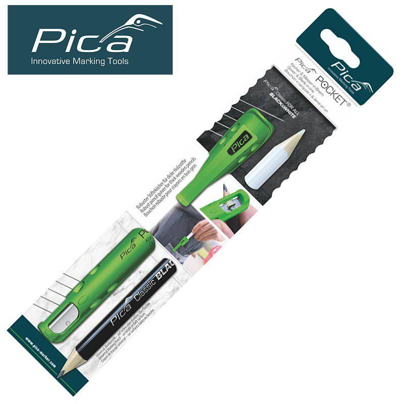 Pica Pica Pocket C/W 1 For All Black And White Marking Pencil In Blister