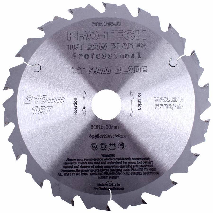 Pro Tech Saw Blade Tct 210 X2.4 X30 X18 T Wood Prof. Pro Tech Fes. Ts75