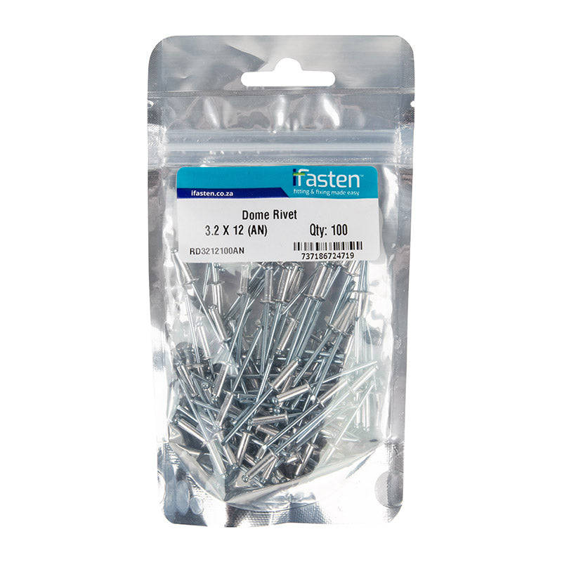 Ifasten Rivet Dome 3.2 Mmx12 Mm 100 Pp