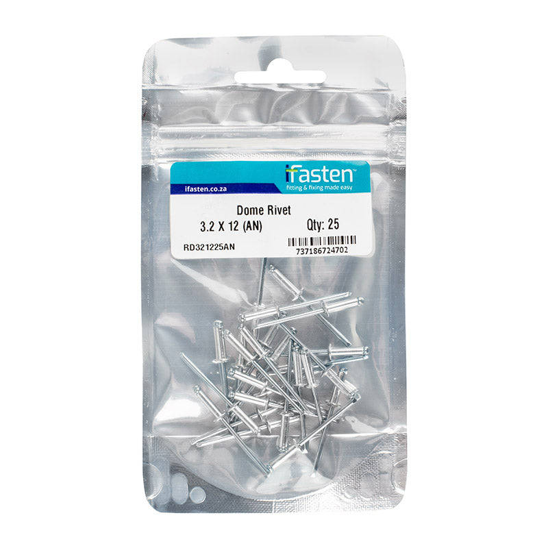 Ifasten Rivet Dome 3.2 Mmx12 Mm 25 Pp