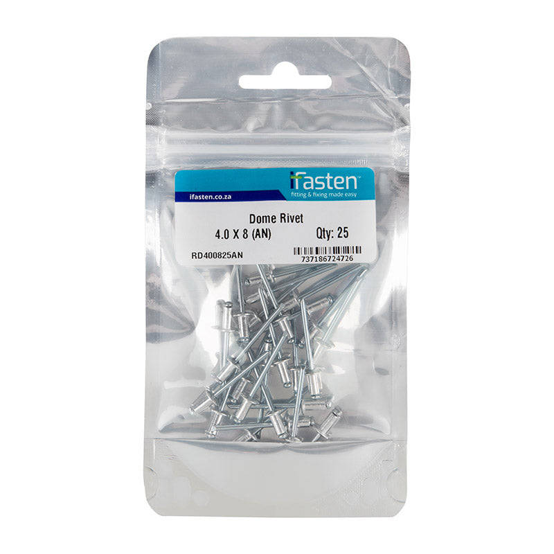 Ifasten Rivet Dome 4.0 Mmx8 Mm 25 Pp